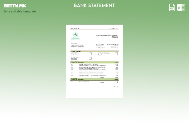 Модерен стил Шаблон за збор за извод од банка на Мавританија Chinguitty